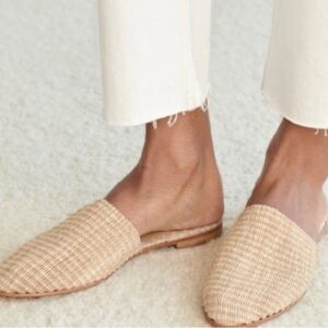 Jenni Kayne Tan Woven Rafia Mules size 36 / 6